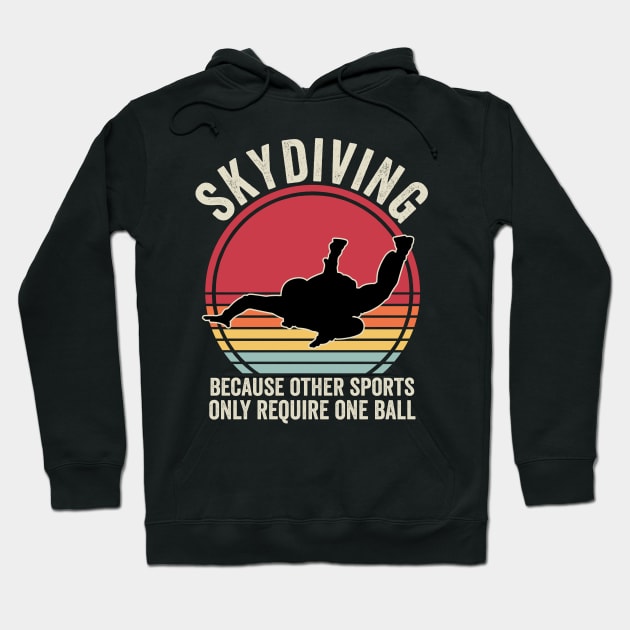 Skydiver Quotes Retro Funny Skydiving Vintage Hoodie by Visual Vibes